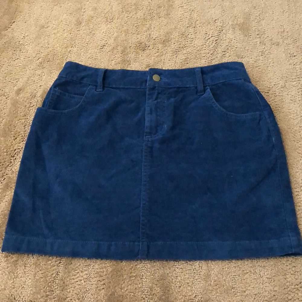 blue corduroy skirt